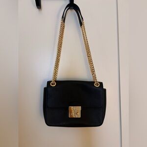 Black Leather Chain Michael kors Shoulder Bag